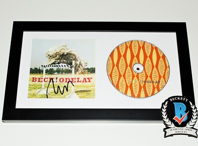 BECK HANSEN SIGNED FRAMED 'ODELAY' CD COVER ALBUM BECKETT COA BAS GUERO