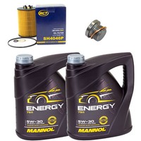 MotoröL Set Mannol 5W-30 8 Liter + ÖLfilter + Schraube FüR BMW 5Er 6Er 7Er X5