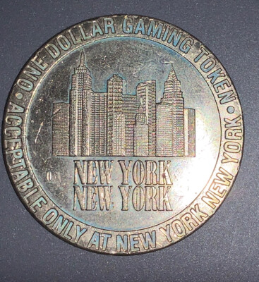 $1 SLOT TOKEN COIN NEW YORK NEW YORK CASINO 1997/RWM MINT LAS