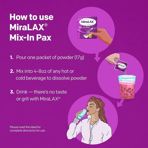 Travel-Friendly Gentle Laxative Powder - Sugar & Gluten-Free, 40 Mix-In Doses - Picture 9 of 10