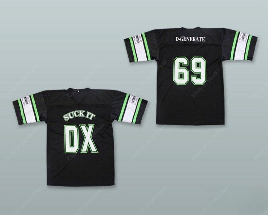 DジェネレーションX 69 フットボール Tシャツ Custom D-GENERATION X D-GENERATE 69 SUCK IT DX Jersey Men's