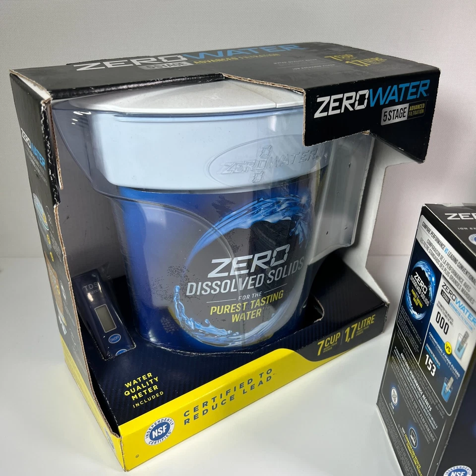 ZeroWater 5 Stage (7 Cup Pour Pitcher) Advanced Filtration Water Filter Lot NEW! - Image 2 of 4