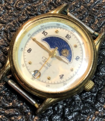 Women's Sun And Moon Watch Vintage Timex Women's Sun/Moon