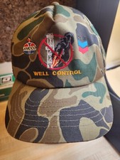 De colección Amoco Chevron Sombrero Control de Pozos de Petróleo Camuflaje Gasóleo Campo Gasolina