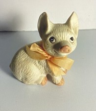 World Bazaar Vintage Ceramic Pig Figurine w/ Pink Bow original tags 3.99 