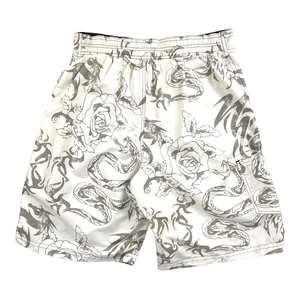 RARO PITTSBURGH STEELERS NFL Board Shorts Bañador Hombres M Calavera Serpiente Tribal Foto 3 de 4