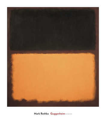 ABSTRACT ART PRINT Untitled (#18), 1963 Mark Rothko Brown over Gold Poster 34x30