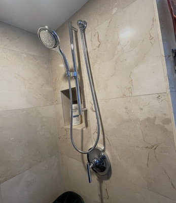Kohler Shower System; Purist Rite Temp, Slide Bar, kohler flipside handheld/hose