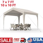 7x7/10x10 FT Commercial Canopy Party BBQ Tent Waterproof Gazebo Heavy Duty