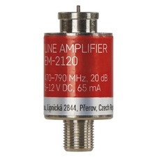 Satelliten-Leitungsverst&auml;rker EMOS 20 dB Inline DVB-T2 Antenne Kabelfernsehen
