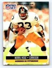 1991 Pro Set Spanish #203 Merril Hoge Fresh Break EX-EXMINT