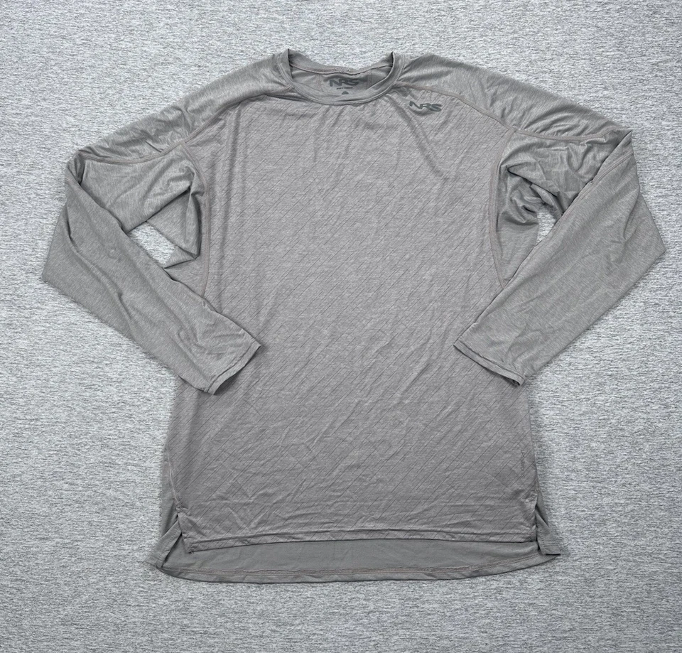NRS Silkweight Shirt Mens Medium Gray Long Sleeve UPF 50+ Fishing Outdoor Hiking - Image 2 of 4