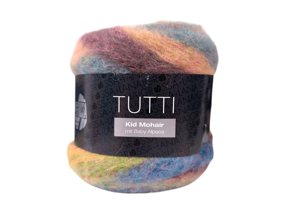 Lot Of 5 Lana Grossa Yarn TUTTI Kid Mohair Baby Alpaca 100g 005 Blueberry Basket - Image 4 of 4