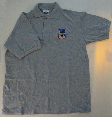 WARNER BROS ''Babylon 5 Shield Logo XTRA LARGE XL GRAY Polo Shirt''  NEW FAN CLUB