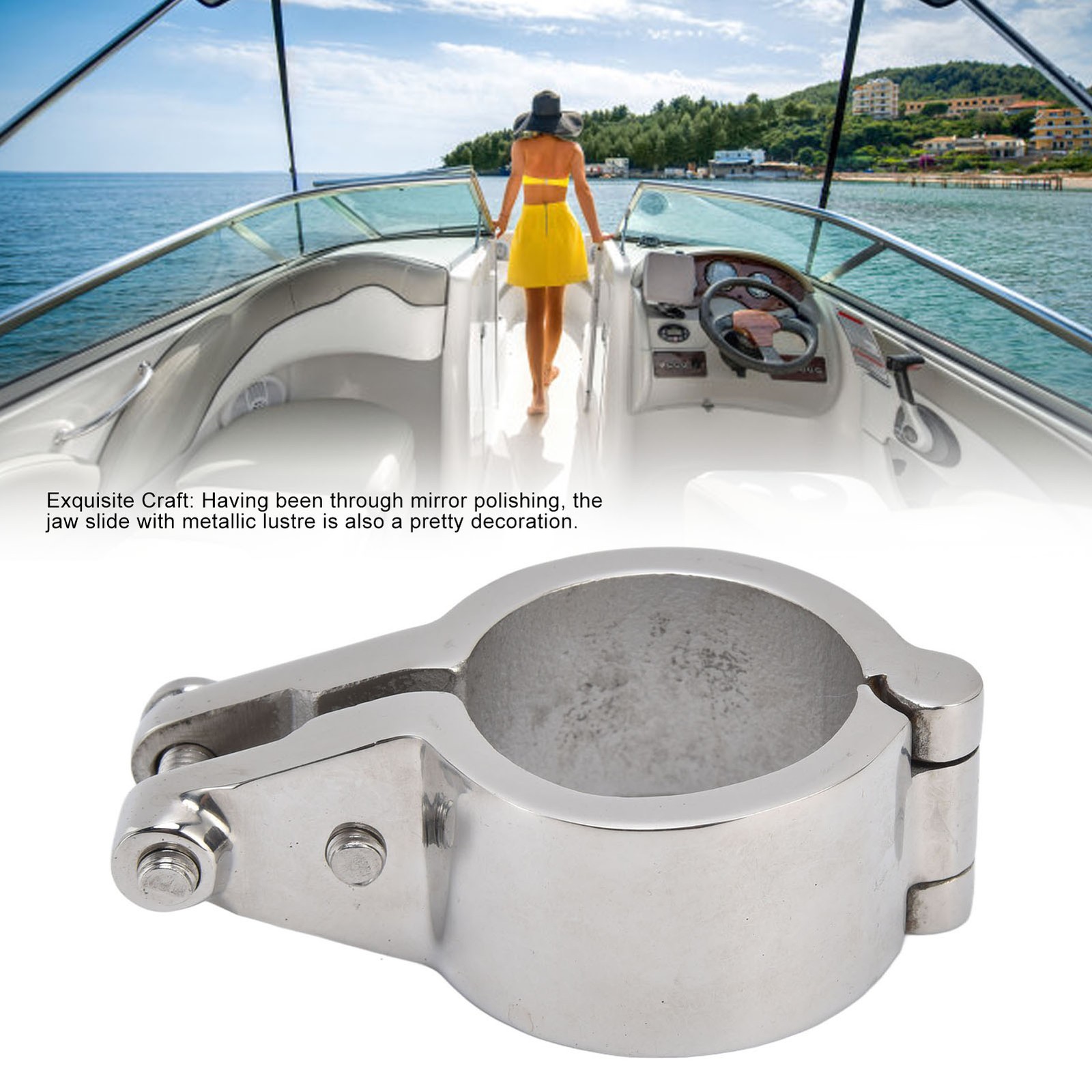 Jaw Slide 38mm Top Hinge Rail Mount Fitting 316 Stainless Steel Accessory For
