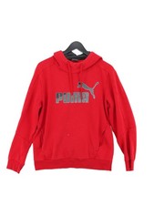 Puma Women's Hoodie S Red Graphic 100 Polyester Pullover