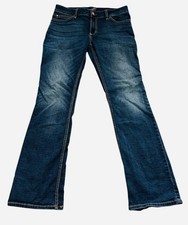 Wrangler Jeans Juniors 11 X 36 Blue LONG Boot Cut Mid Rise Cowgirl Stretch Denim