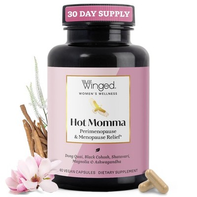 Winged Wellness Hot Momma Menopause Supplements - Hormone-Free Support