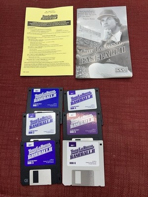 Tony LaRussa Baseball 2 Floppy Disc IBM PC Game 1993 Vintage Big Box Game PC MLB