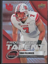 Van Fillinger 2025 Upper Deck World of Sports Foilboard Red #381 Utah Utes