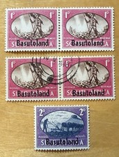 Basutoland Postage Stamp Lot Of 5 Victory Issue/Agriculture 1 & 2 Penny 1945