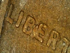 1955 D "BIE" Die Chip Mint Error Coin, Copper Lincoln Wheat Cent Penny