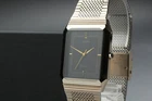 Vtg 1987 [Near MINT] Seiko Dolce 7741-5080 Gold Square Black 27mm Qz Men's Watch