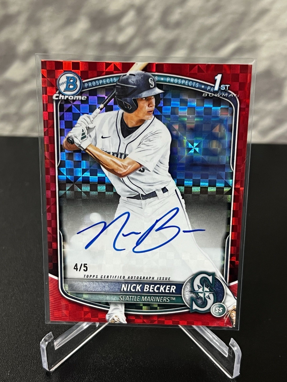 2025 Bowman Draft- Nick Becker 1st Bowman Chrome Auto Red X-Fractor /5