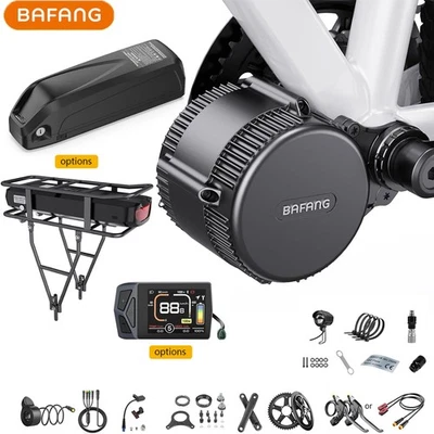 Kit conversione ebike fai da te 36V 48V Bafang motore mid drive 250W/50O/75O 68mm-100mm