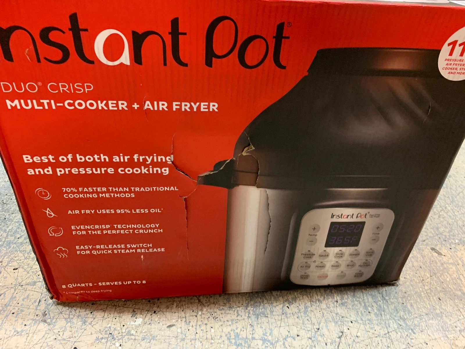 Instant Pot 8-Quart Duo Crisp 11-in-1 Electric Pressure Cooker (140-0021-01)