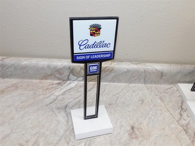  Advertising General Motors Cadillac Car Dealership Desk Top Sign, Repro, Nice!