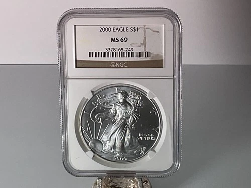 2000 1 Oz .999 Fine Silver American Silver Eagle $1 MS 69 MS69 NGC 1oz 1 Ounce
