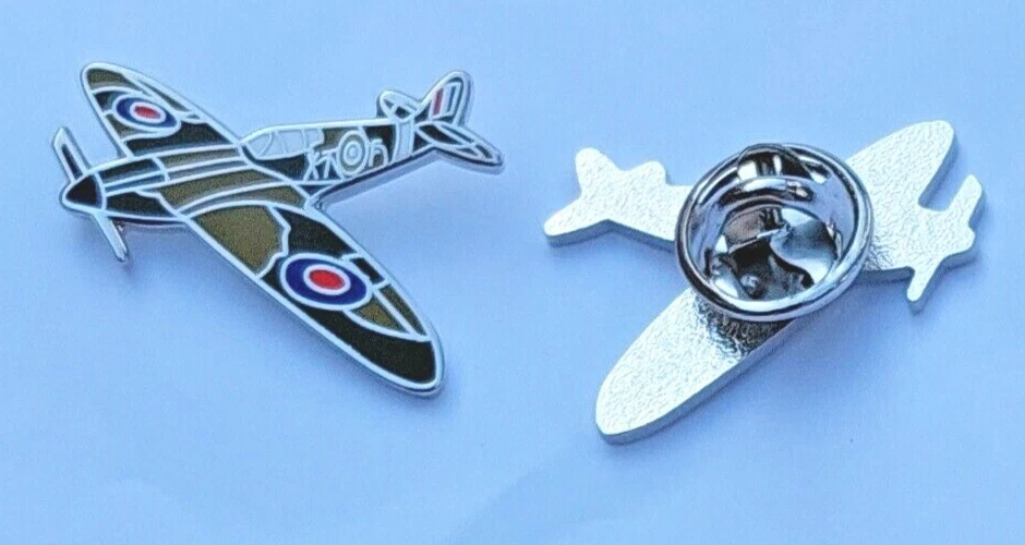 Spitfire War Plane Aeroplane Tie Pin Lapel Pin Badge In Gift