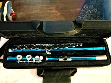 PogoLab blue flute with case well made, slightly used great value