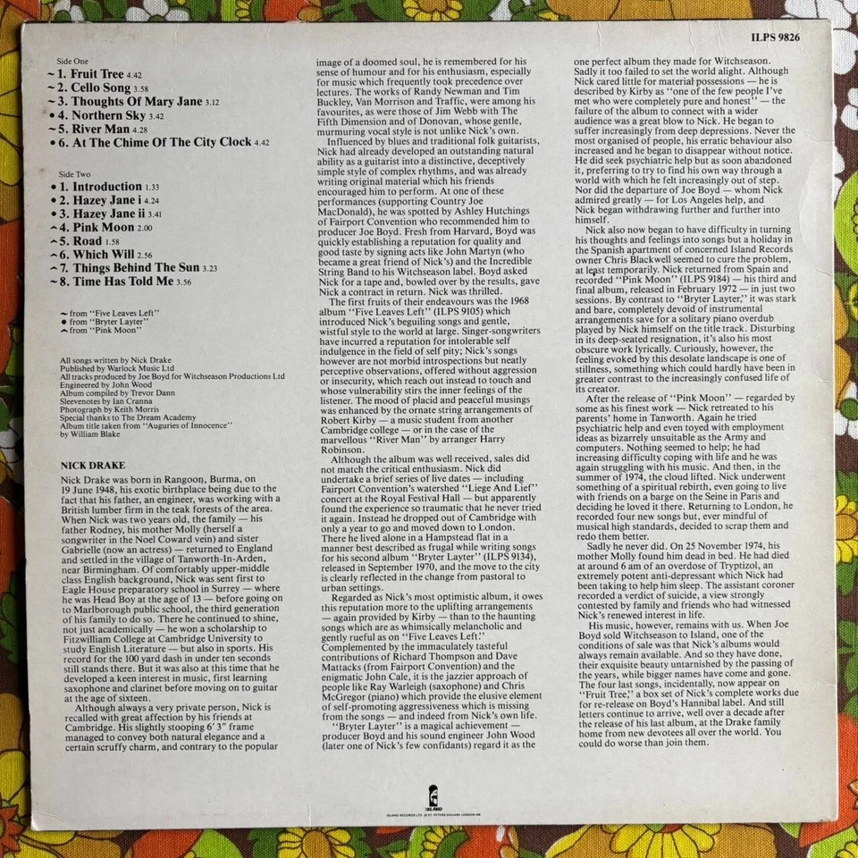 Nick Drake Heaven In A Wild Flower Vinyl LP Record Import VG - Image 2 of 3