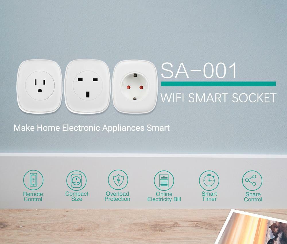 Smart Plug 16A WIFI Socket Outlet Swtich for Echo Alexa Google Home APP Remote-image