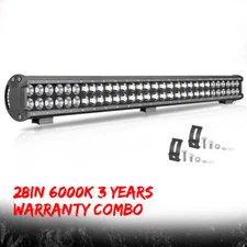 28Inch Dual Row LED Work Light Bar Flood Spot Pods Offroad Driving Fog Truck 27"