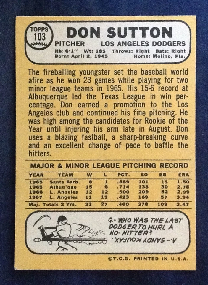 1968 Topps Pick a Card Complete your Set Many High Grade 1-125 EX-NM-MT 9/2025 - Image 4 of 4