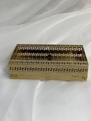 Vintage Brass Ornate Gold Tone Metal Tissue Cover. - Etsy Vintage Gold Tone Tissue Holder main image 1