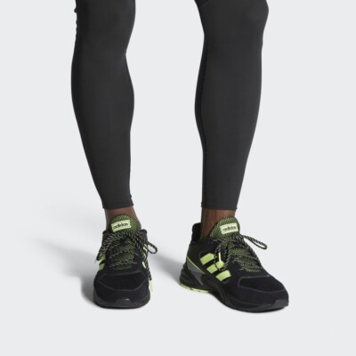 adidas 90s Valasion Shoes Men\'\'s Size 9 Sneakers Black Hi-Res Yellow EG5639 NWT Adidas Men 90S VALASION SHOES Core Black Hi-Res Yellow  main image 4
