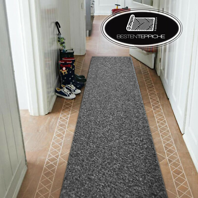 Moderne Läufer grau 965 Teppich Korridor Flur Diele Breite 140