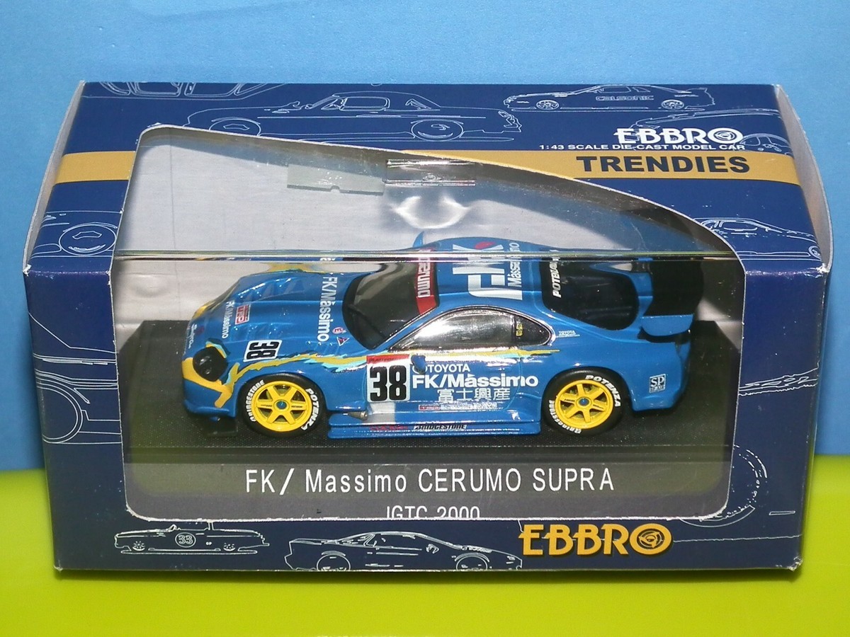 EBBRO au CERUMO Supra 1/43スケール 1/43 Ebbro Au Cerumo Toyota Supra JGTC 2002 car #1 #197