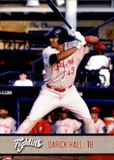 2018 Reading Fightins Update Grandstand 16 Darick Hall Sierra Vista Arizona Card