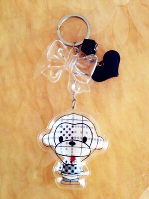 Black Inflatable Balloon Confetti Star Monkey Charm Ribbon Heart ...