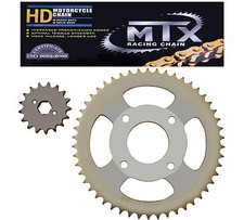 Honda CLR125 City Fly chain & sprocket kit (1998-2003 dished) h/duty GOLD chain