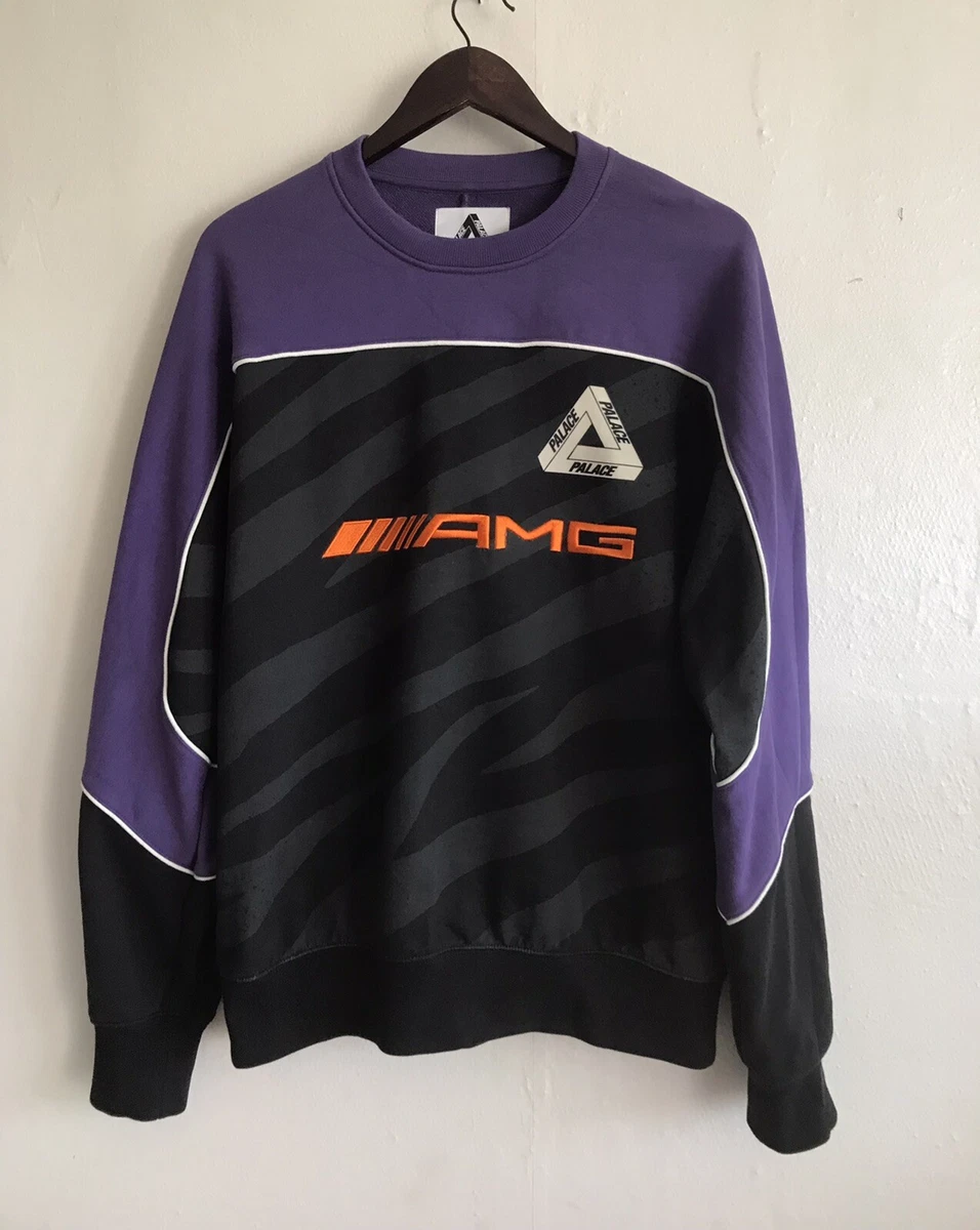 Palace AMG Technical Crew Black Jumper F1 Mercedes Benz Sweatshirt SS Sz Large