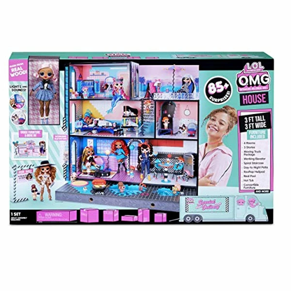 Best Buy: L.O.L. Surprise! O.M.G. House – New Real Wood Doll House with 85+  Surprises 570202