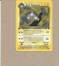 Pokemon Card 1st Edition Dark Magneton  Team Rocket Non - Holo RARE 28/82 LP