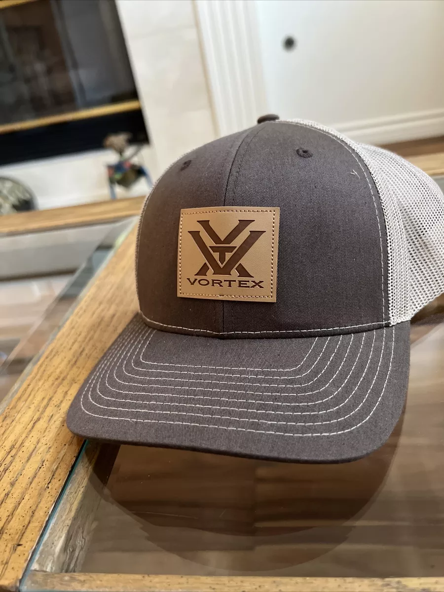 Vortex Optics hat Tan Brown with Leather Logo