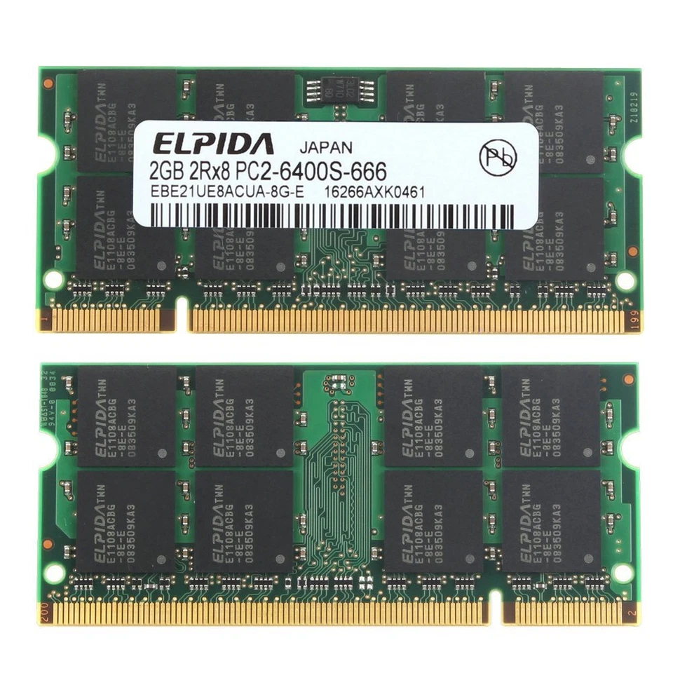4GB 2x 2GB Kit Dell Latitude E4200 E5400 E5500 E6400 E6500 XFR D630 DDR2 Memory - Image 2 of 4